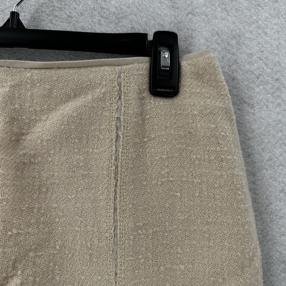 Bottega Veneta Skirt Size 38 (US2) Beige Tan A-Line Pleated Wool Hemp Ombre - Picture 5 of 14